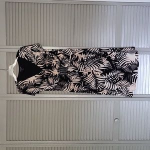 Perceptions New York black/cream short sleeve dress size 16